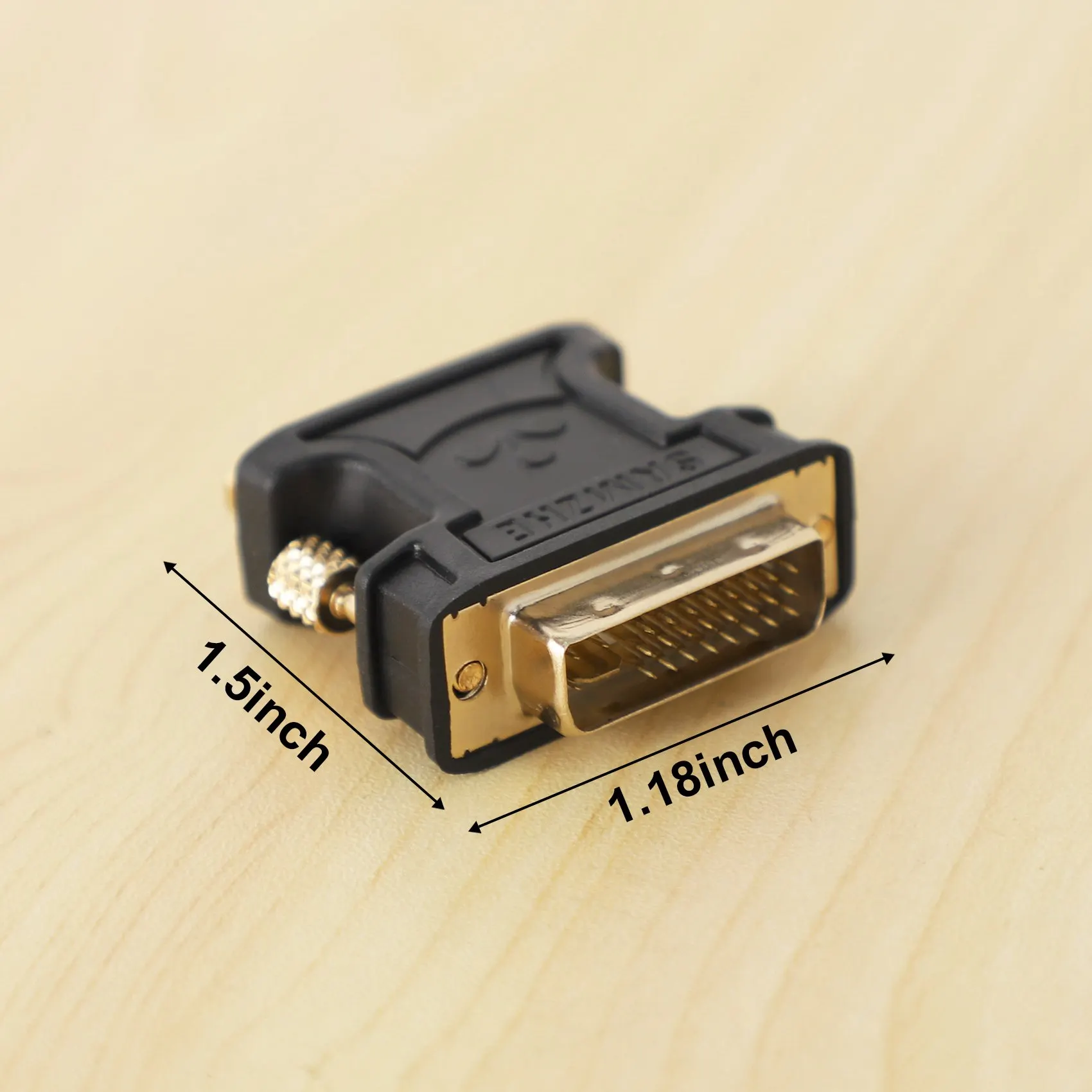 DVI-zu-VGA-Adapter DVI-D-zu-VGA-Stecker-zu-Buchse-Konverter unterstützt 1080P Full HD von Laptops, PCs und Projektoren