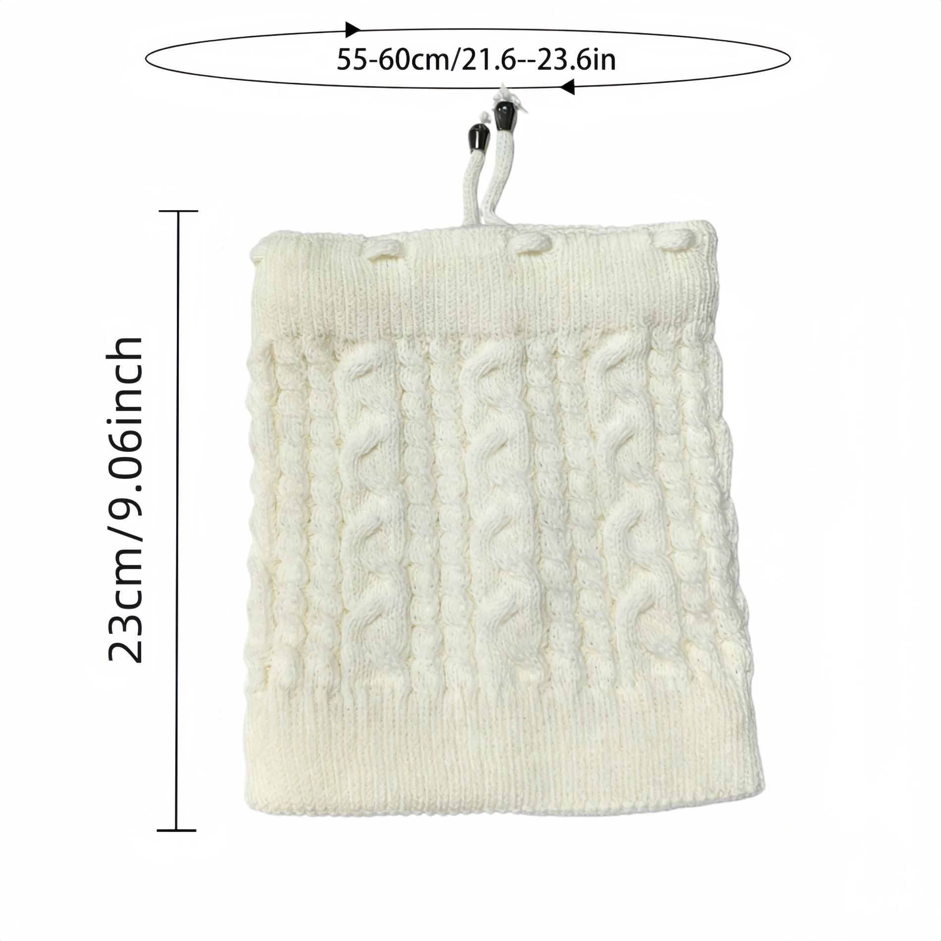 Mehrzweck-Set mit gestrickter Wintermütze und Schal | Warme Thermo-Mütze, Halswärmer, Ski-Gesichtsbedeckung für Damen und Herren, Outdoor, kaltes Wetter – Detail 30