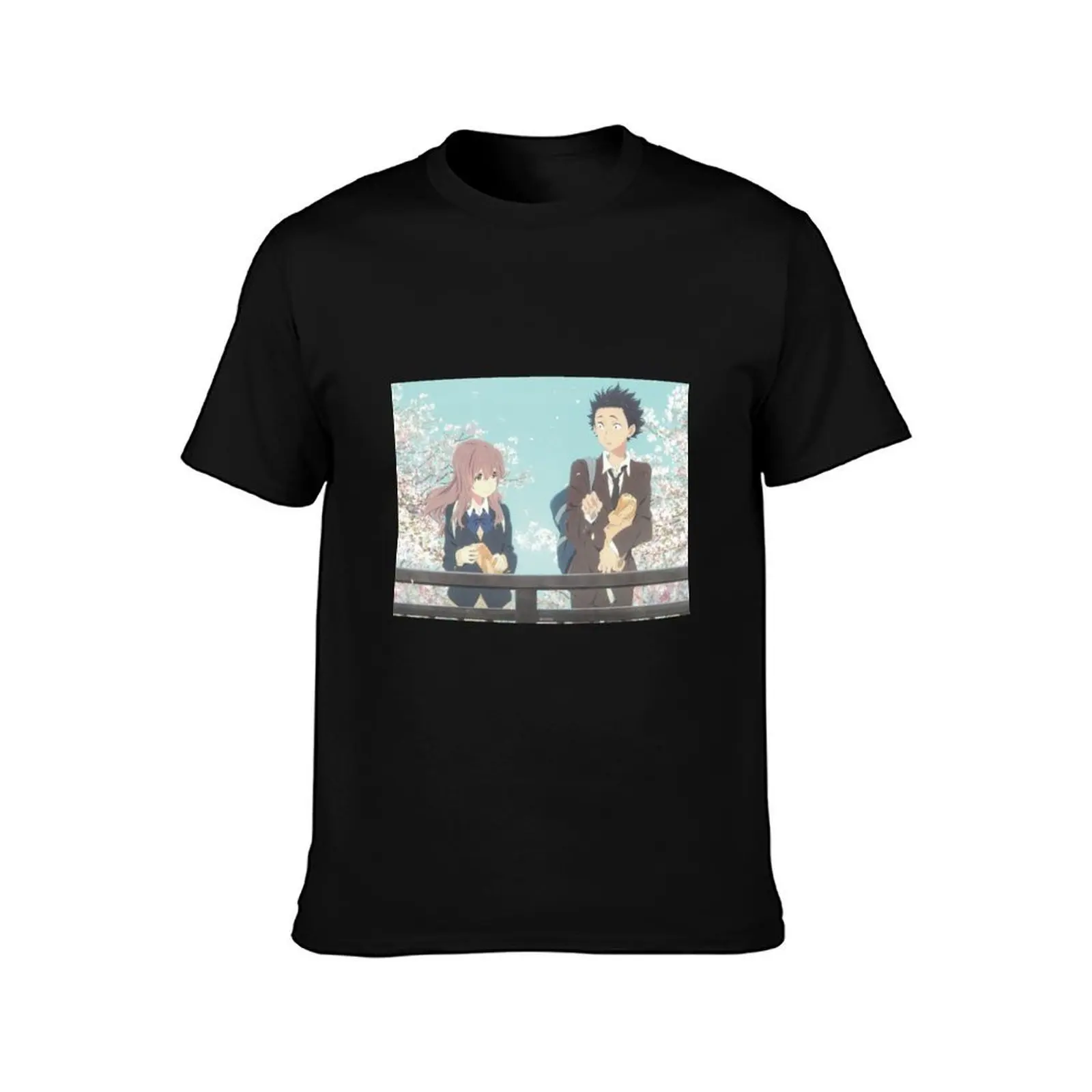 A Silent Voice | Shoya | Shouko | Anime movie T-Shirt, Summer Casual Cotton Tee, Oversized Streetwear Tops, Unisex Men Women