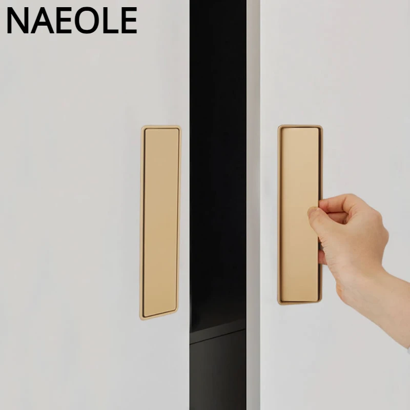 Embedded Handle, Concealed Door Handle, Black Gold Embedded Handle, Zinc Alloy Door, Concealed Cabinet Handle Furniture Hardware