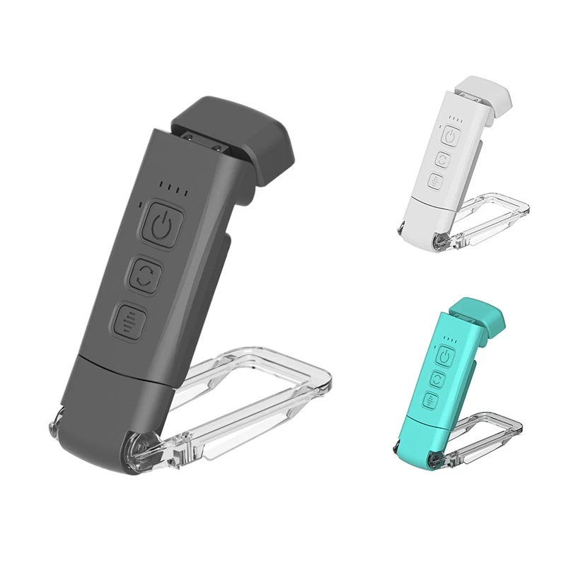 ไฟหนังสือพร้อมตัวจับเวลา USB ไฟอ่านหนังสือแบบชาร์จไฟได้ Clip-On อ่านโคมไฟบุ๊คมาร์คไฟกลางคืนโคมไฟหนังสือ 5 ความสว่างทนทานสีฟ้า