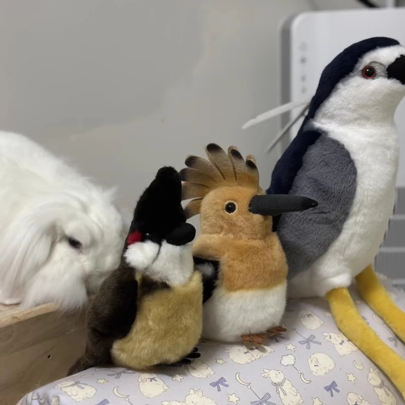 Mignon simulé joue rouge Bulbul doux en peluche poupée jouet jeter oreiller sac à dos pendentif modèle ornements enfants cadeau d'anniversaire