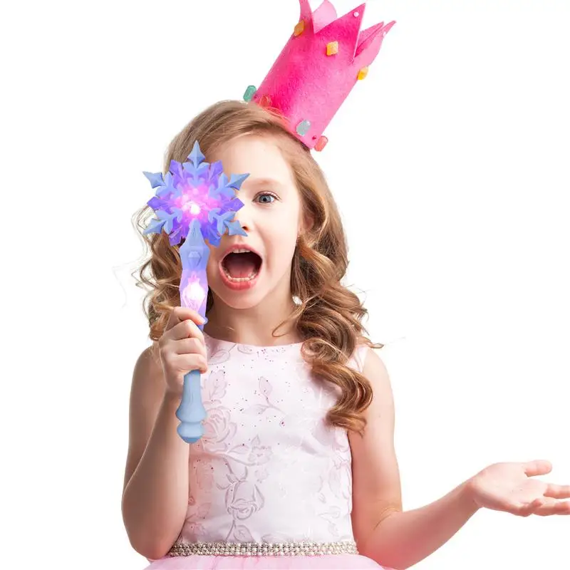 Weihnachten Light Up Glow Schneeflocke Zauberstab Kind Mädchen Cosplay Leuchten Schneeflocke Zauberstab Spielzeug Leuchten Schneeflocke Zauberstab Für Kinder Party