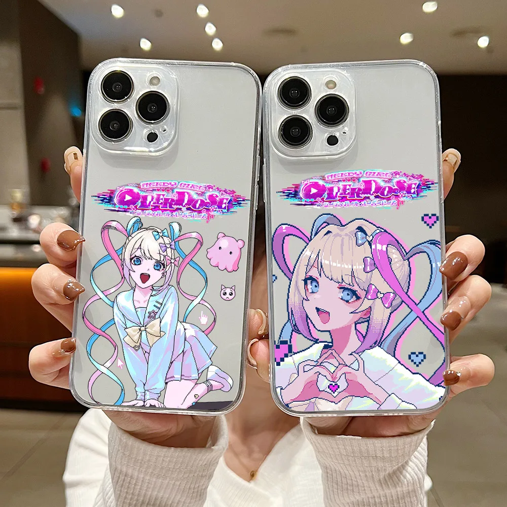 Needy Girl Overdose Game Phone Case For Xiaomi Redmi Note 12 11T 10S 9 Pro Plus 10C 9A 9C 9T K40 K50 K60 4G 5G Transparent Cover