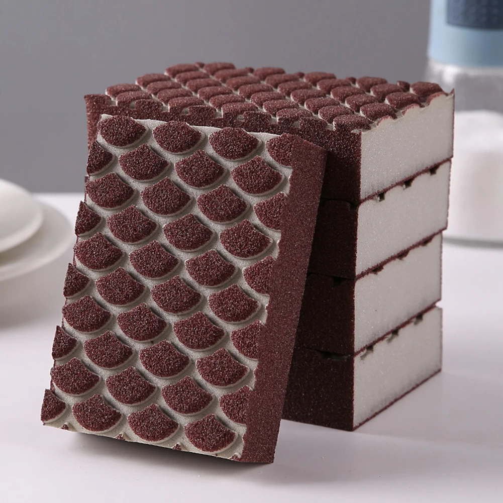 Tampon à récurer pour casseroles brûlées, polyvalent, utilisation humide et sèche, pour graisse tenace sur les plaques de cuisson