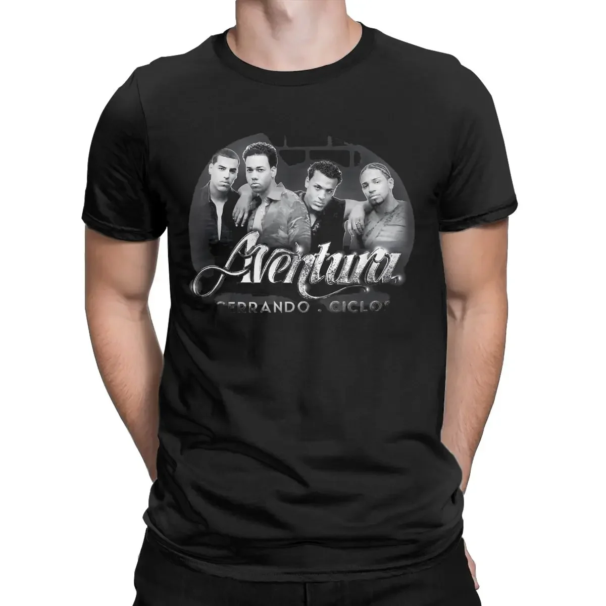 Men T-Shirts Aventura Cerrando Ciclos Cool 100% Cotton Tee Shirt Short Sleeve Music Band Hip Hop T Shirts Crewneck Clothes 6XL