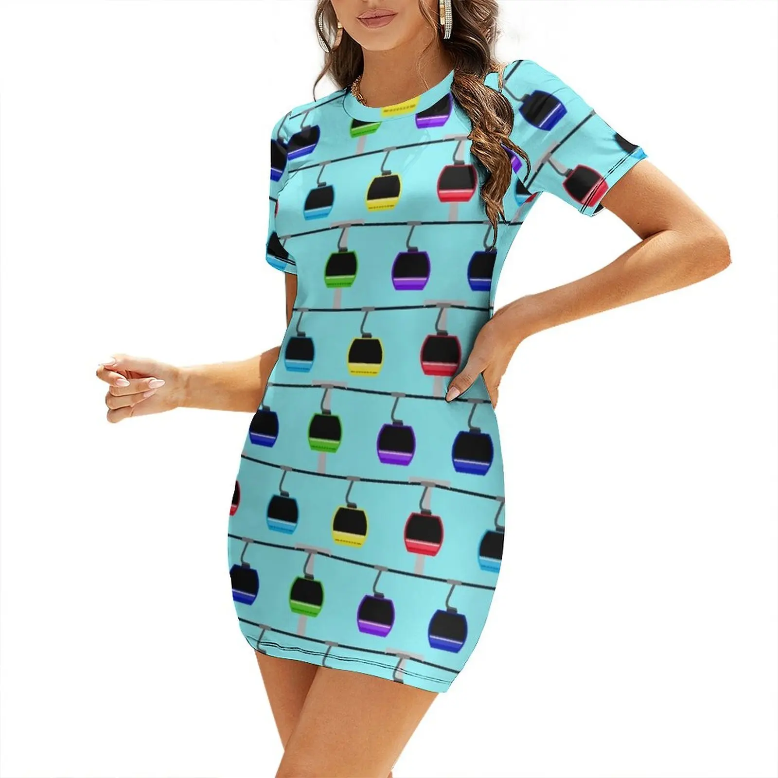 

Skyliner Short Sleeved Dress women's summer dresses 2024 clothes party dresses women