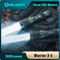 Olight Warrior X 4 led flashlight 2600 lumens Battery included, USB-C charging