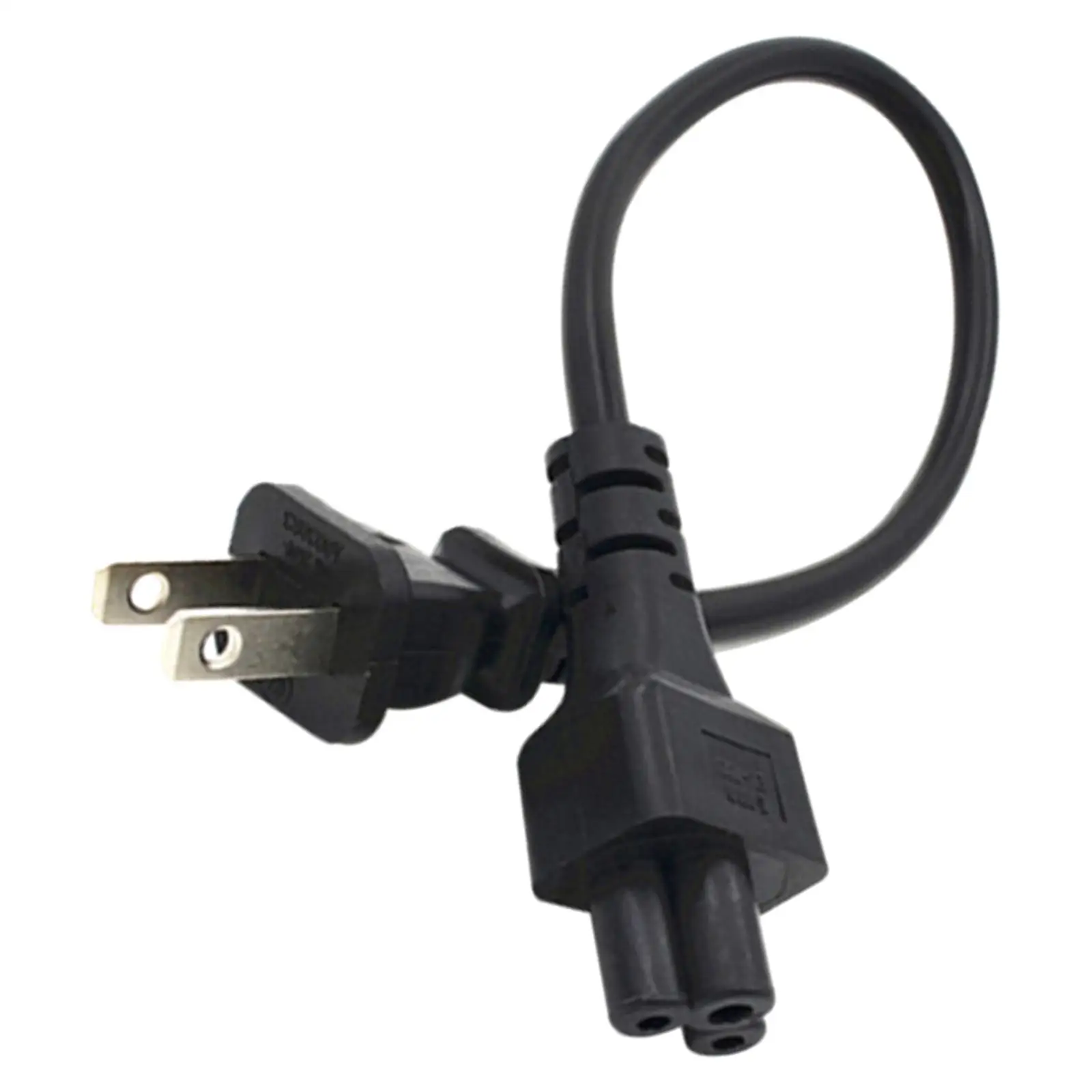 US C5 power Adapter 1-15P 2Pin Male Plug to IEC320 C5 Female 30cm power Extension Cable for Computers Good Conductivity Blk