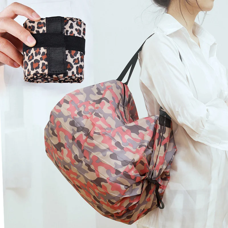 موضة زيبرا للمتسوقين أكياس لسيدة طوي ليوبارد السوق الحقيبة المرأة كبيرة حمل حقيبة السفر التمويه أكياس التسوق القابلة لإعادة الاستخدام