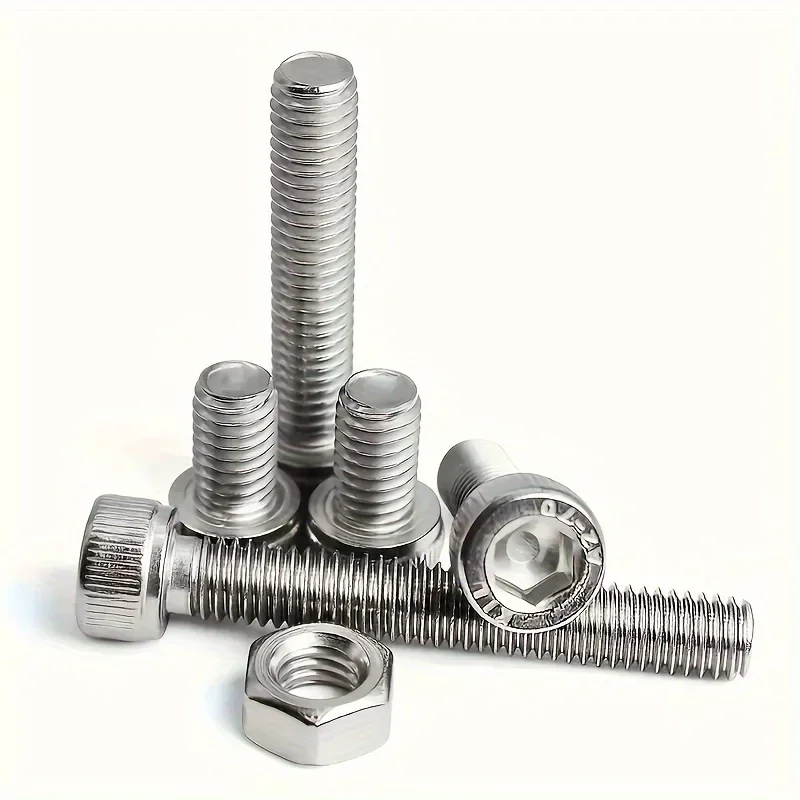 150pcs/box Hex Head 304 Stainless Steel M3 Screw And Nut Set Hexagon  Screws Bolts Nuts For Small DIY Repair Projects