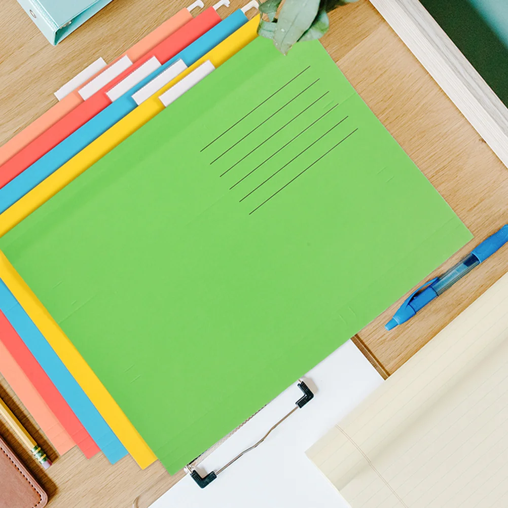 

10pcs Hanging File Folders Colorful Paper Legal Storage Office Cabinet Portable Large Capacity Filing Folder