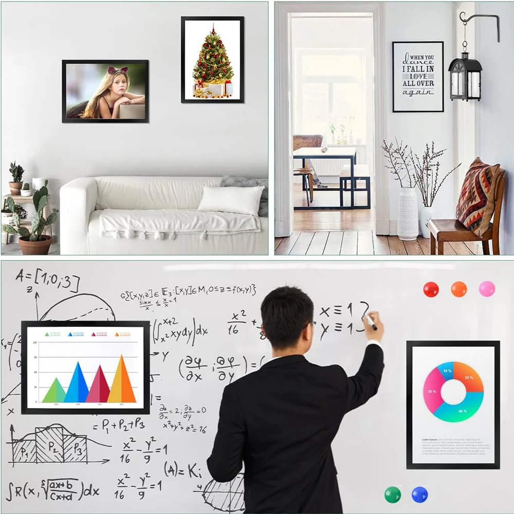 5pcs Magnetic Picture Frames with Self Adhesive Backing 8x12inch Certificate Frame Document Frames Diamond Painting Canvas Photo