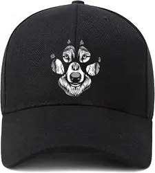 Wolf Paw Baseball Cap Adjustable Dad Hat Unstructured Cotton Hat Mens Cap Polyester Adult Unisex Four Seasons Casual Snapback