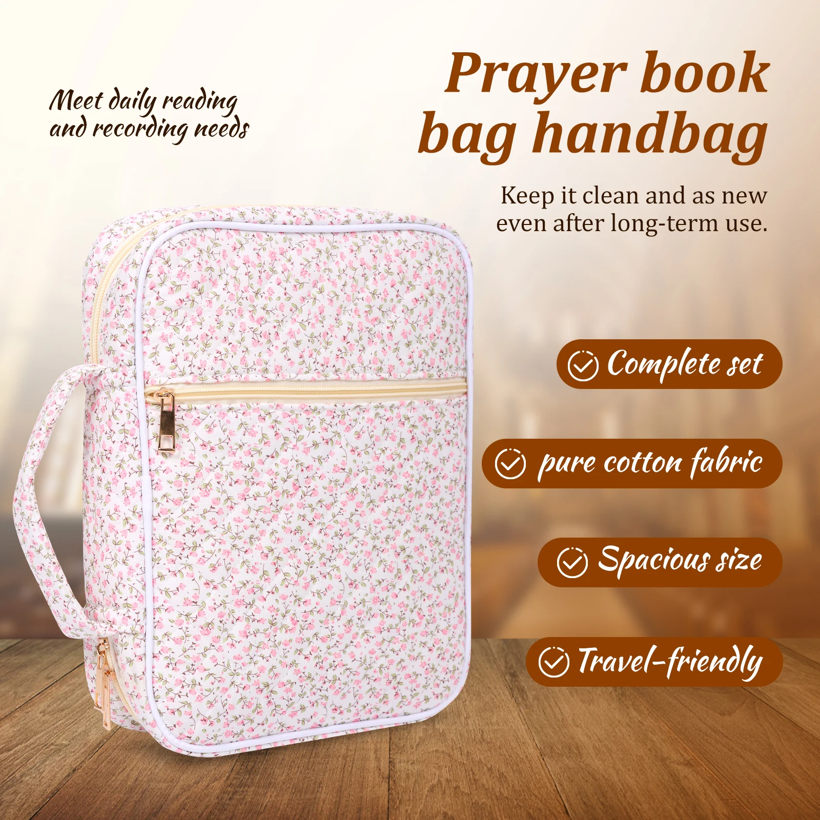Bible Cover Case Portable Cott - Travel Accessories Kit Bag recension och pris
