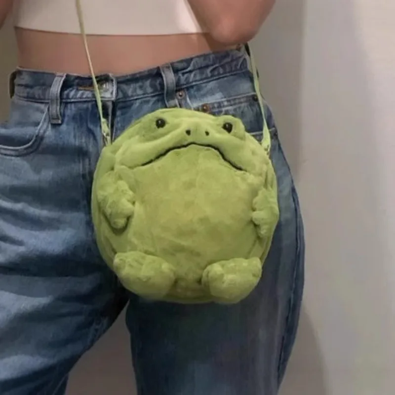 Saco crossbody de pelúcia de chuva bonito feio, brinquedo de boneca de pelúcia macia kawaii, bolsa de mochila de animal bonito para mulheres meninas melhor presente