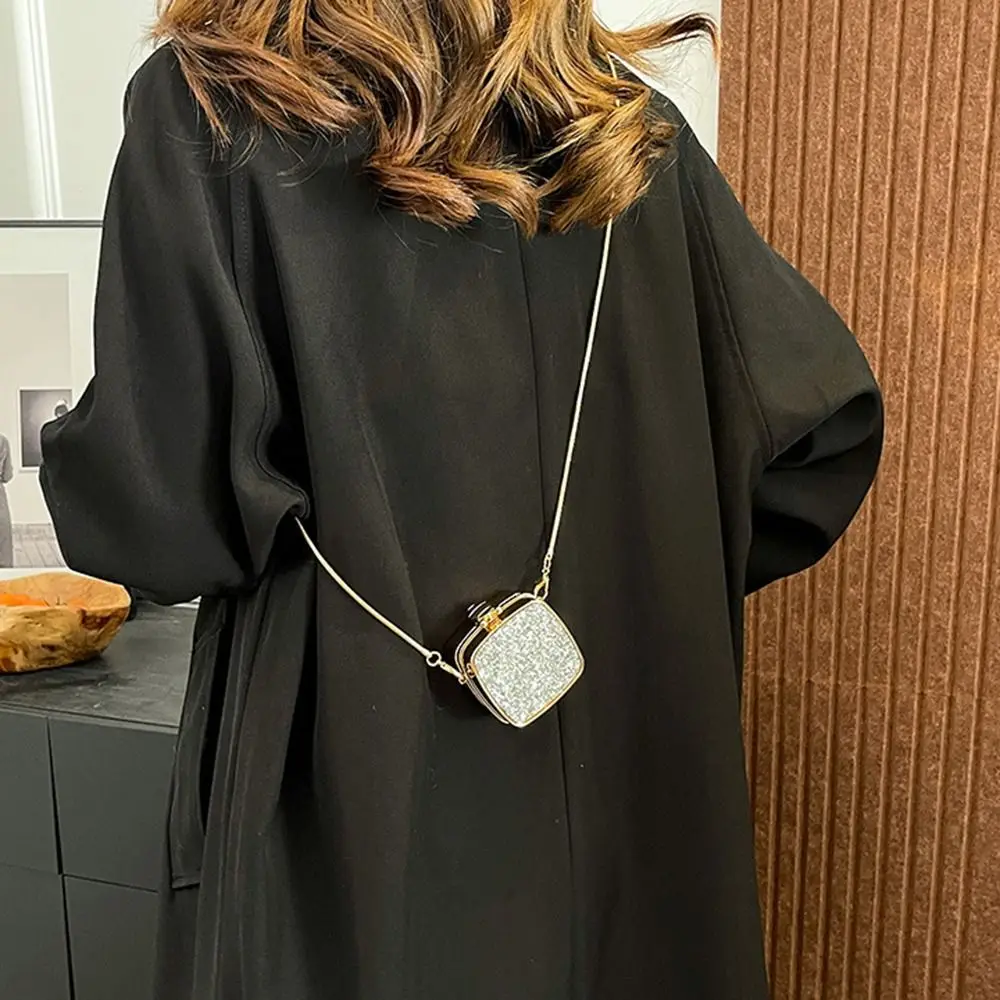 Универсальный роскошный кошелек с металлической цепочкой и помадой, элегантный зеркальный мини-клатч, блестящая легкая женская сумка для ювелирных изделий