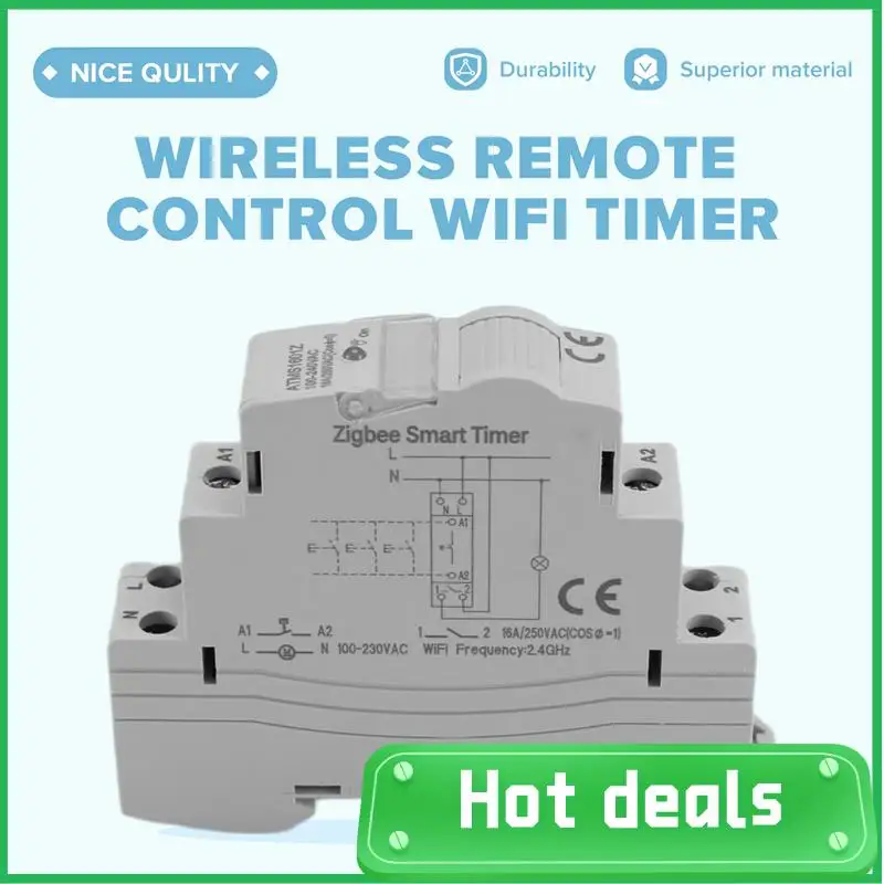 

AC62-1 PCS Tuya Smart Life Zigbee Автоматический выключатель Din-рейка 1P Однополюсный таймер сухого контакта Белый