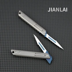 NEW mini Titanium alloy folding surgical knife, medical outdoor open box portable surgical knife with 10pcs Replaceable Blades