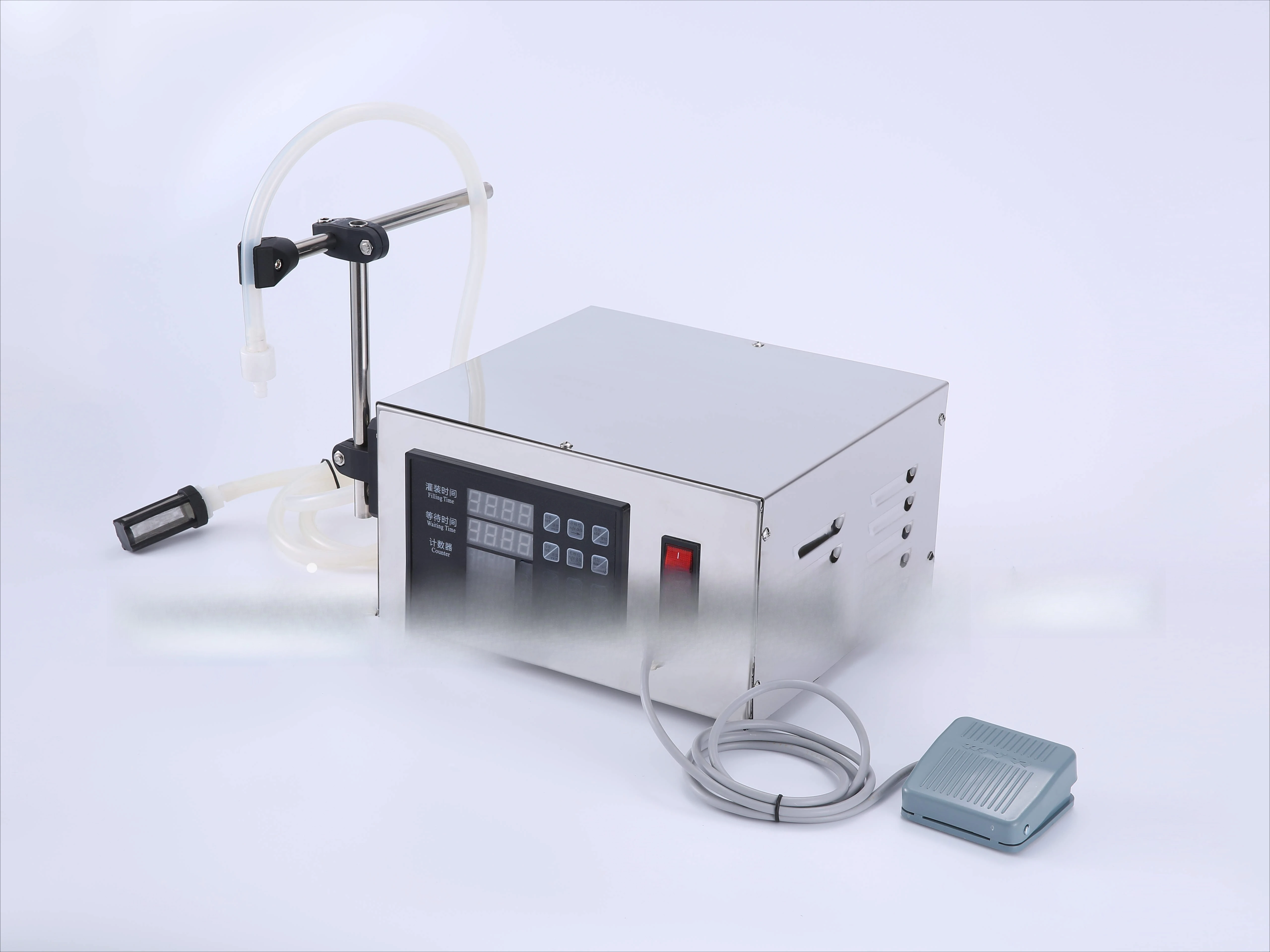 GFK-280 Factory Price Digital Control Semi-Automatic Quantitative Water Beverage Pump Liquid Filling Machine