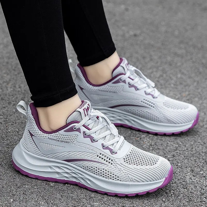 New Summer Walking Shoes Women's Mesh Breathable Casual Sneaker Men's Middle-Aged and Elderly Lightweight Non-Slip Running Shoes