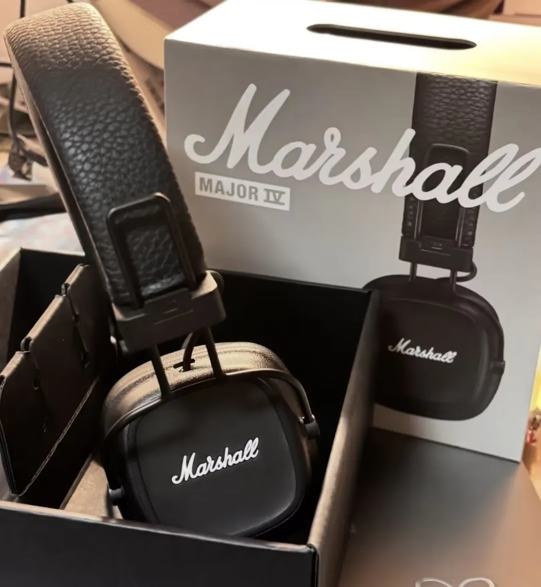 Casque audio sans fil Marshall Major IV Bluetooth 5.0, casque supra-auriculaire, autonomie de 80 heures, basses profondes, stéréo, pour jeux et musique