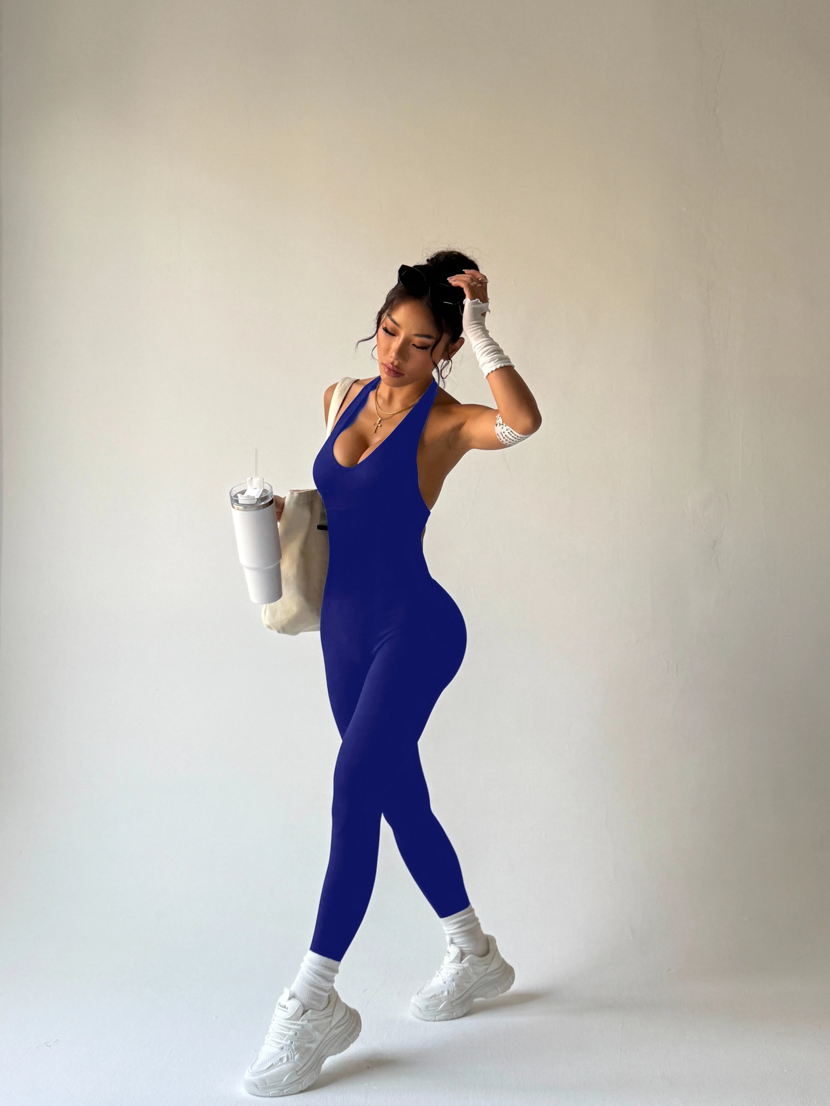 Yoga Body Mit Brust Pads Frauen Sport Overall Fitness Sportswear Workout Set Einfarbig Nahtlose Butt Hebe Yoga Bodys – Detail 10