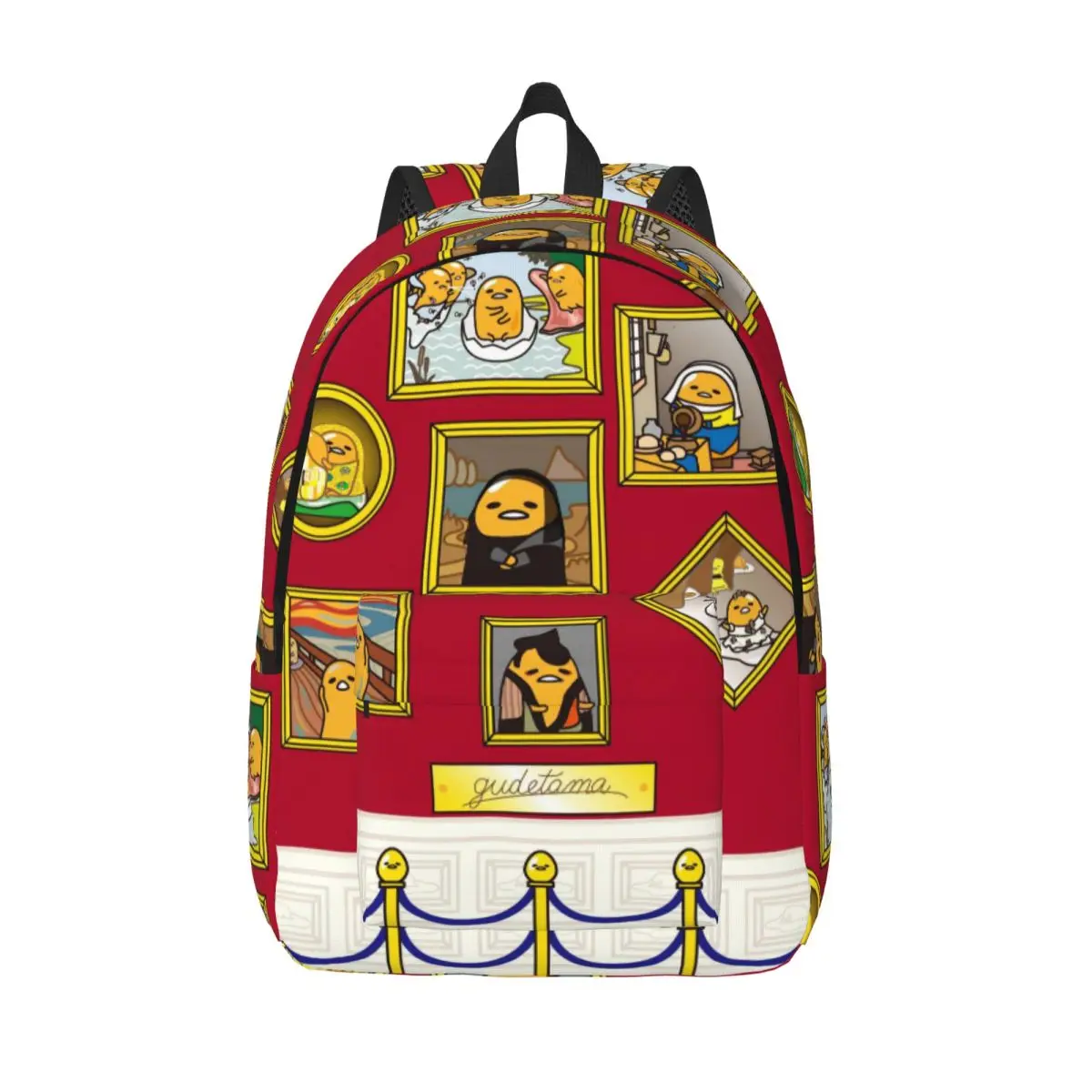 Gudetama Niedlicher Eier-Cartoon-Rucksack, Mittelschule, Schule, Studenten, Büchertasche, Teenager, Segeltuch, Tagesrucksack, Outdoor
