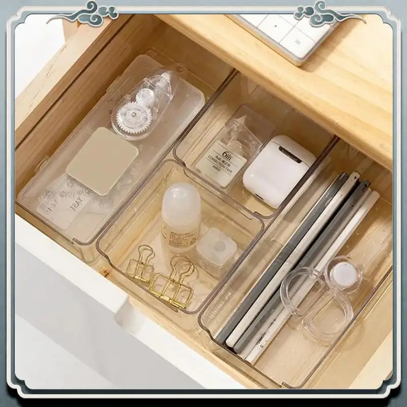 Premium 25Pcs Clear Drawer Organizers Storage Box Set Smooth Edge Burr Free Transparent Design Cosmetics Containers Versatile