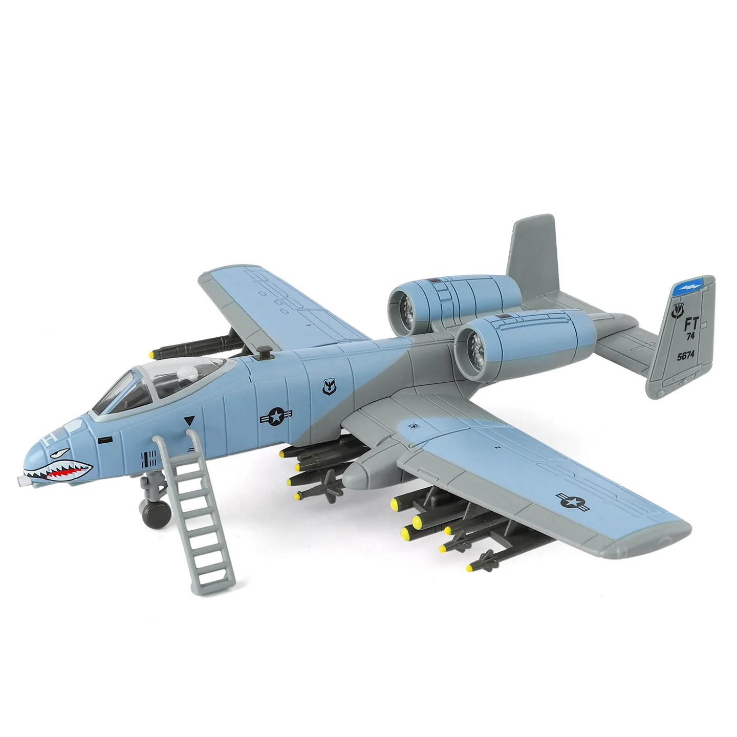 A-10 Warthog Attack Aircraft Plane Model Alloy Simulation Airplane Model Boy Sound and Light Birthday Toy Gift - Detail 1