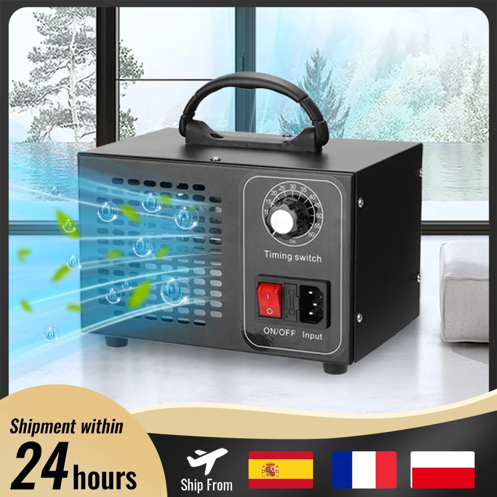 Generador de ozono 220V 60000mg limpiador de aire Ozono desinfección esterilización ozonizador purificador limpieza formaldehído máquina enchufe de la UE