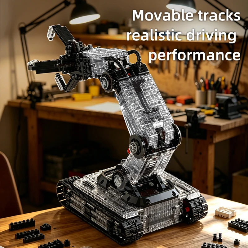 Technical 1337Pcs Science Fiction Programming Robotic Arm Building Blocks High Tech Engineering Car Bricks Toys Kids Adult Gift view 5