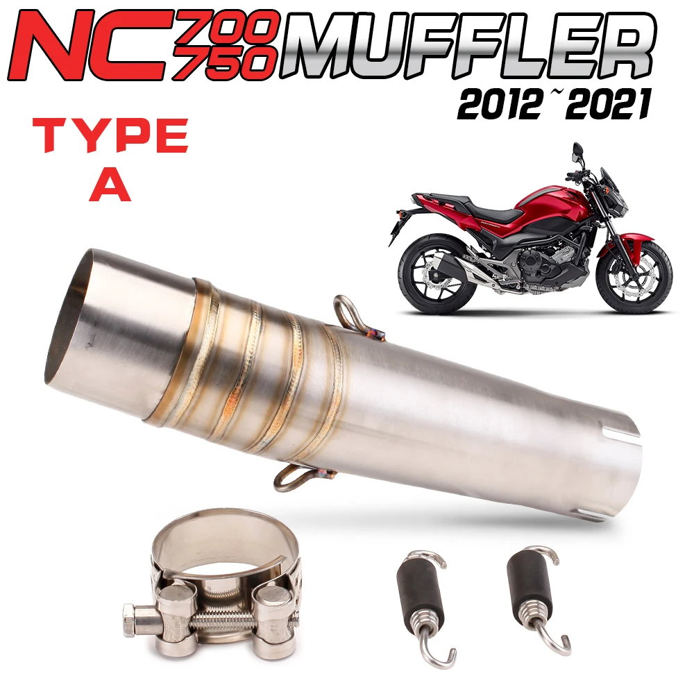 For NC750 2012-2021 Motorcycle Exhaust System Escape Slip On Front Tube Link Pipe Connect Original Muffler