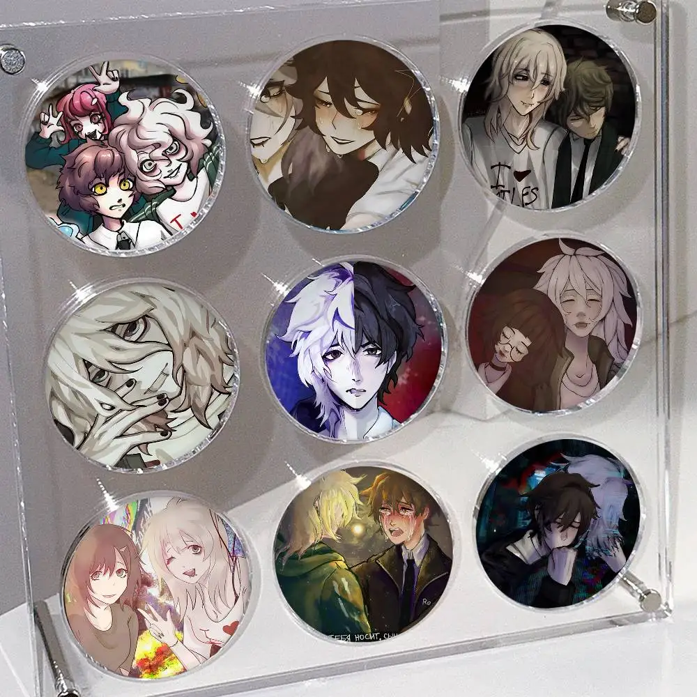 1pc The Promise Of Hope Anime Cartoon Style Badge Brooches On Backpack Decoration Round Enamel Pins For Accessorys