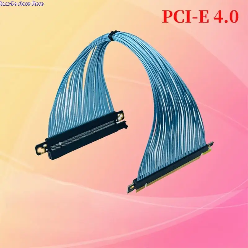

Highly Speed PCIe4.0 X16 Risers Cable GPU Extension Cable 32GB/s 12V Power Supply for AI Server 3090 GPU Silver Plate