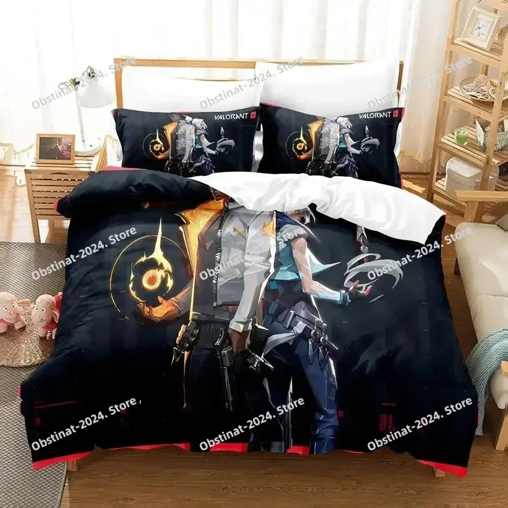 3d Game Jett Valorant Bedding Set Duvet Cover Full Queen King Size Pillowcase Bed Printed Bed Set Aldult Kid Bedroom Single Twin