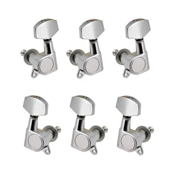 6pcs Sealed Guitar String Pegs Locking Tuners 3L3R Tuning Pegs String Tuner Acoustic Guitar Tuner Machine Head Knob 3Left 3Right