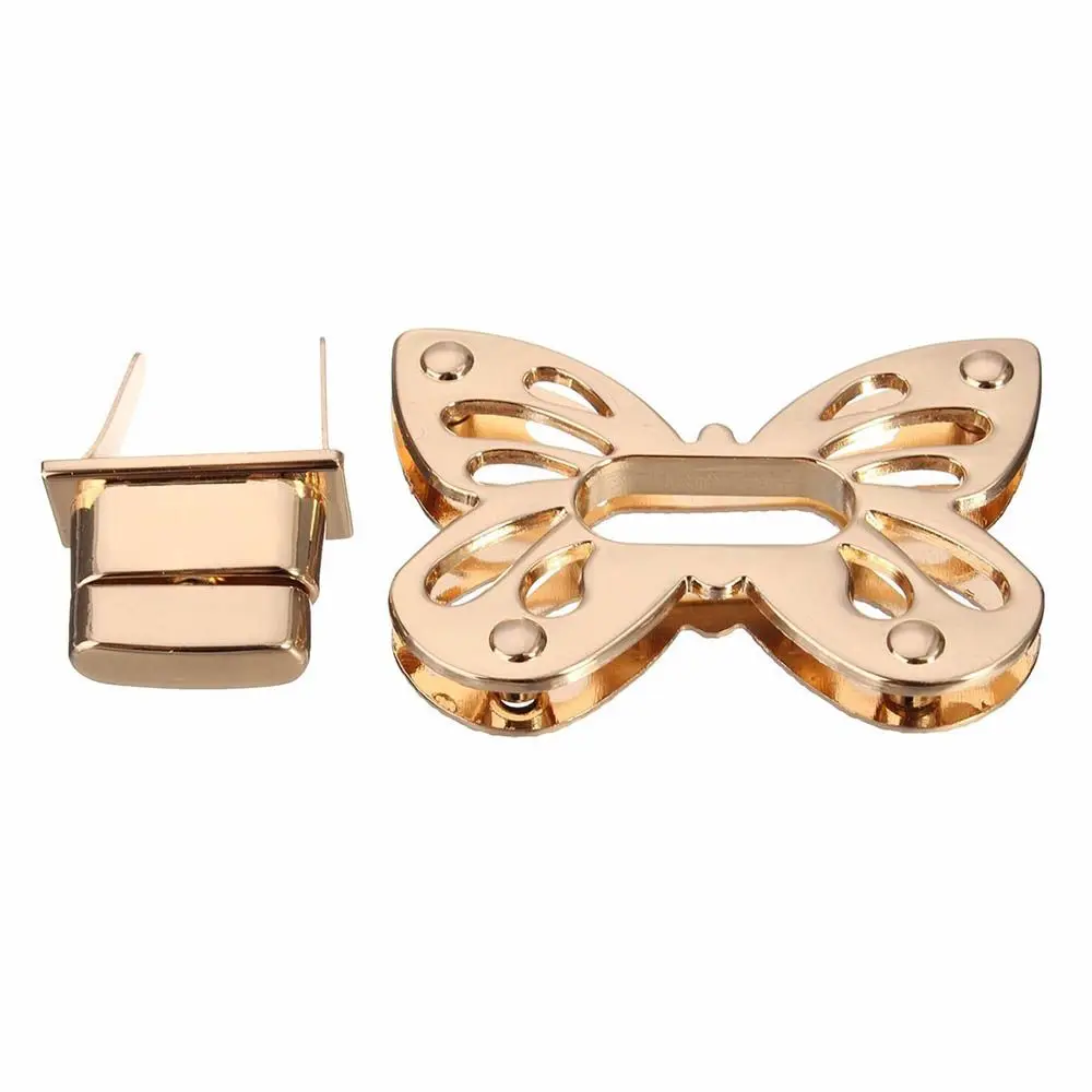 Luggage Turnlock Craft Coin Gold Buckle Turn Case Tongue Butterfly Bag Belt Twist Lock 1PC Purse Accessories