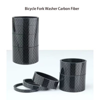 YKYN Bicycle Fork Washer Carbon Fiber AlloyAdujustment Headest Spacers Raise Handlebar Ring MTB Road Bike Fork Washer