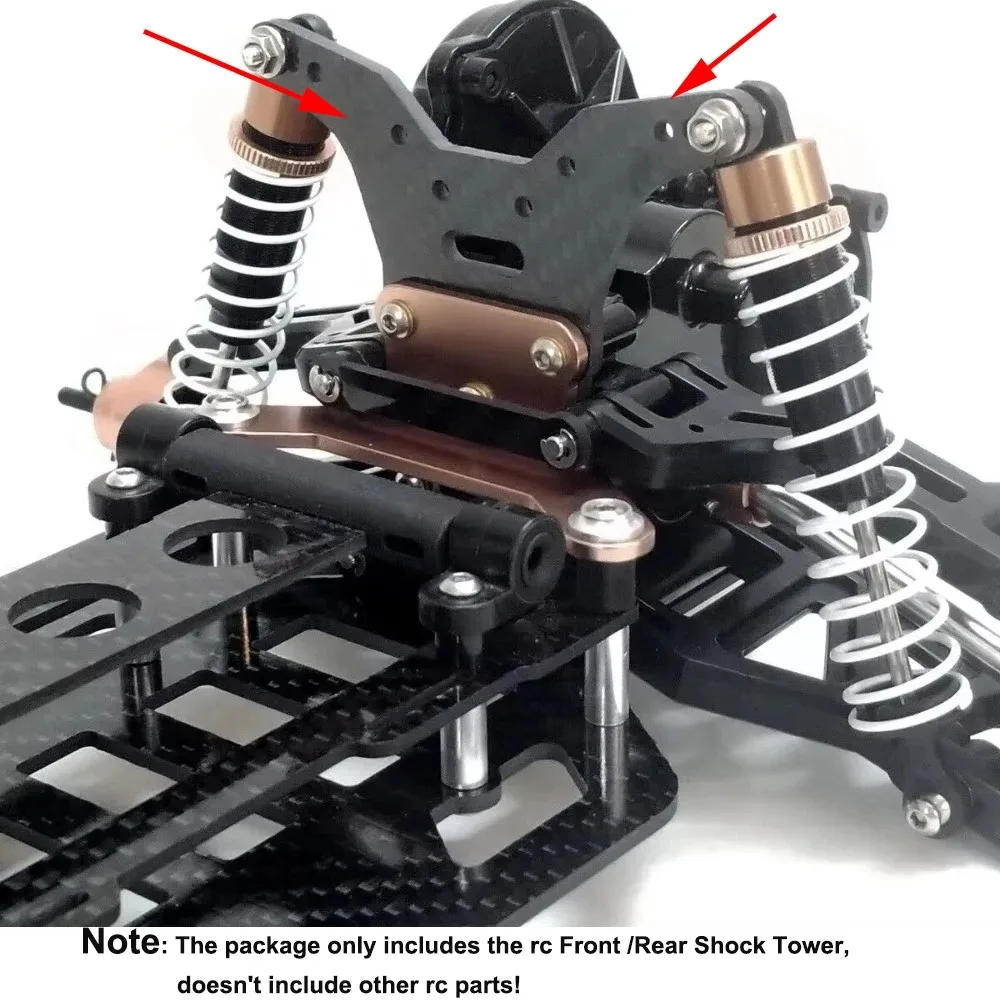 1set RC Carbon Front /Rear Shock Tower Suitable for Tamiya DT-02 Holiday Buggy/Fighter Buggy Upgrade parts