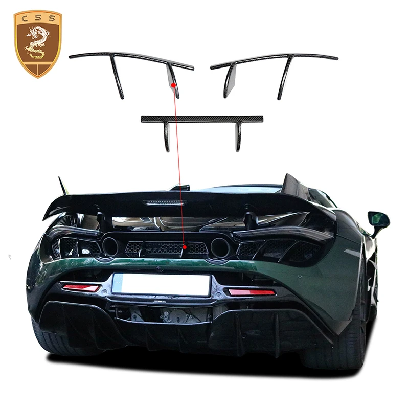 For Mclaren 720S 2017 2018 2019 2020 2021 Top Style Carbon Fiber Rear Fog Light Lamp Cover Trim Frame Taillight Accessories