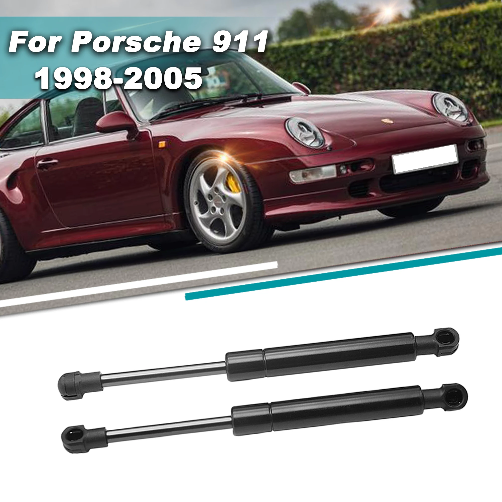 2pcs Car Gas Spring Lift Support Struts For Porsche 911 1998 1999 2000 2001 2002 2003 2004 2005 Front Bonnet Hood Rear Trunk