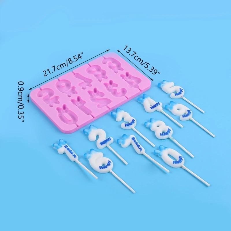 High-Quality Number Silicone Molds for Making Perfect Birthday Candles and Lollipops for Any Home