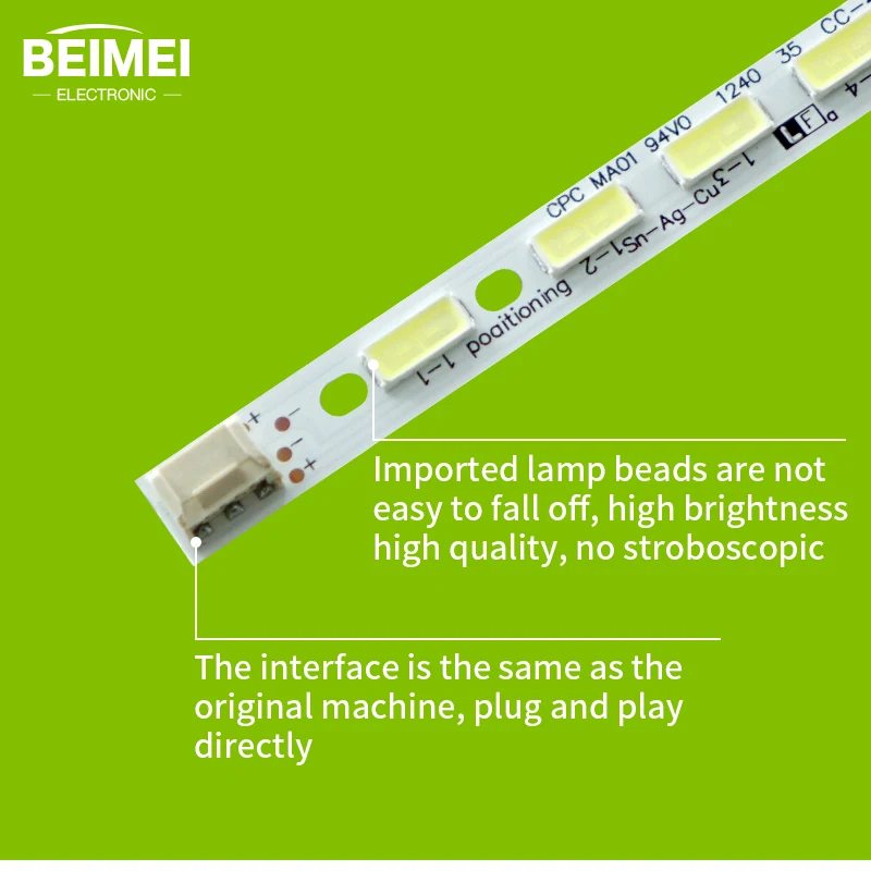 TV Backlight LED Strip, SN-AG-CU, CPCs MA01, TV Backlight Strip para KDL-60R520A, GLE0399, KDL-60R550A, JE600D3LC5N 7N, 1 + 1Pc Set