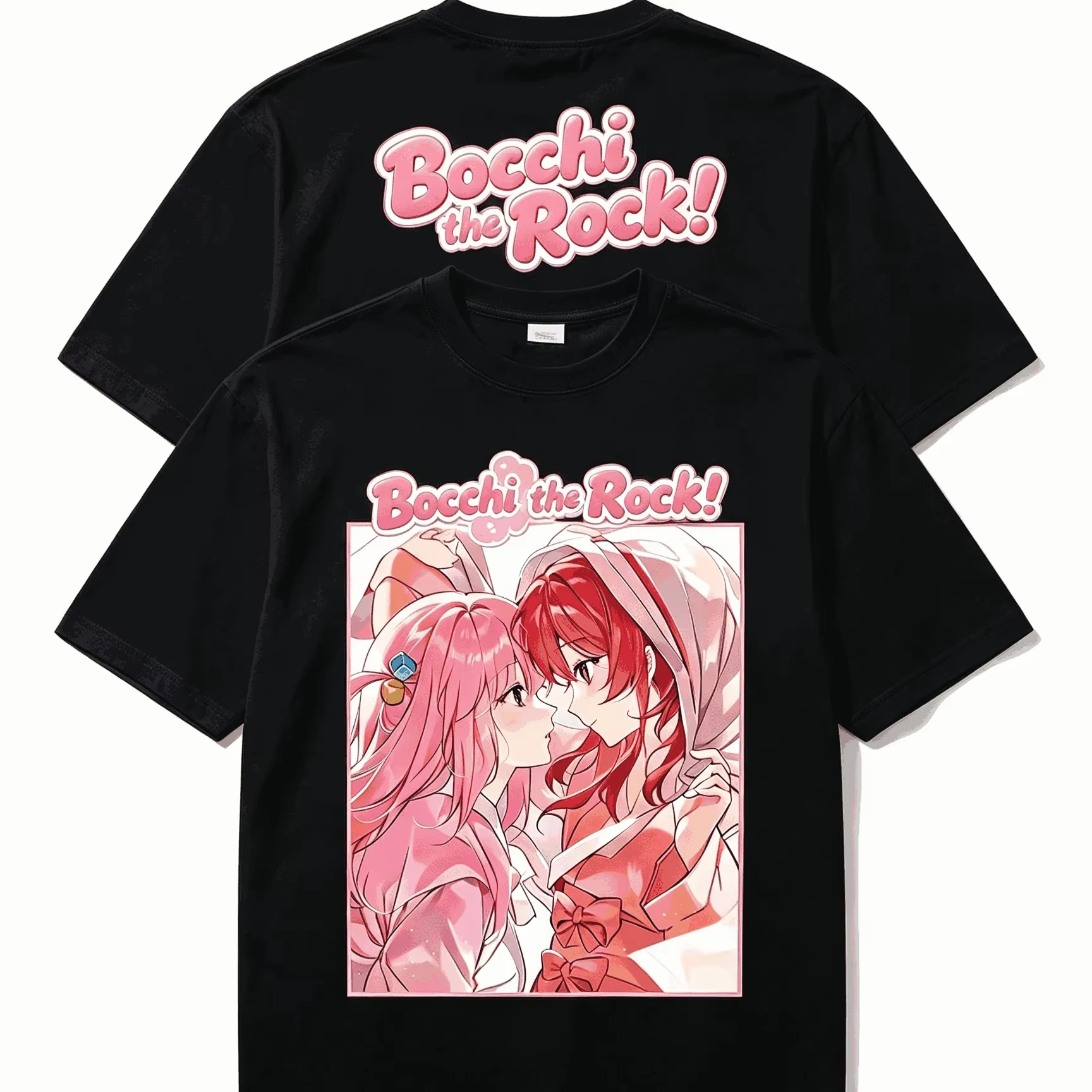 2026 Summer Hot‑Sale Bocchi The Rock! Anime Graphic Print Unisex Gothic Crew‑Neck Light‑Print Casual Outdoor Pure‑Cotton T-Shirt
