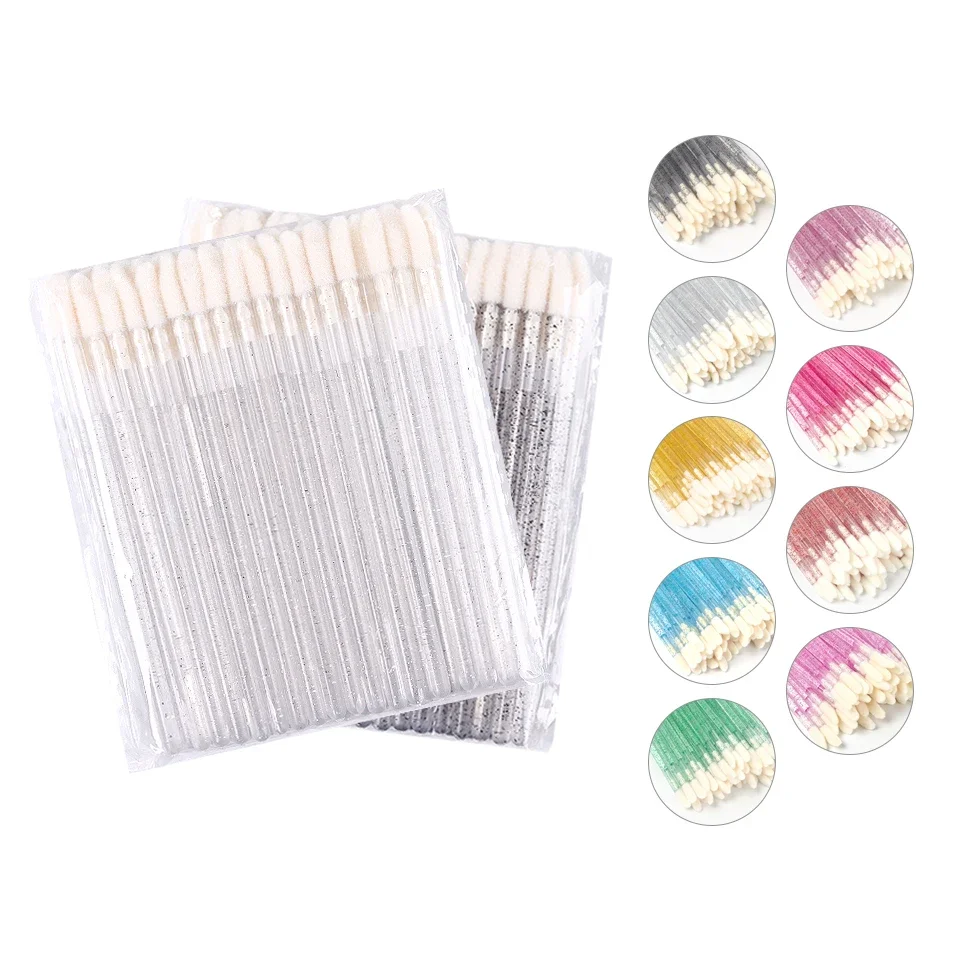 Varitas, cepillos para rímel, labio, 50/100 Uds., aplicador de pestañas desechable, juego de extensiones de pestañas para cejas, herramienta de maquillaje al por mayor