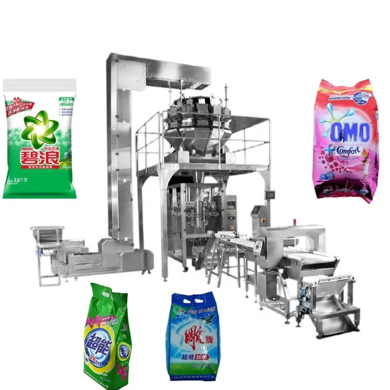 omo washing detergent powder weigher filling packing packaging machine for soap powder detergent packing machinery