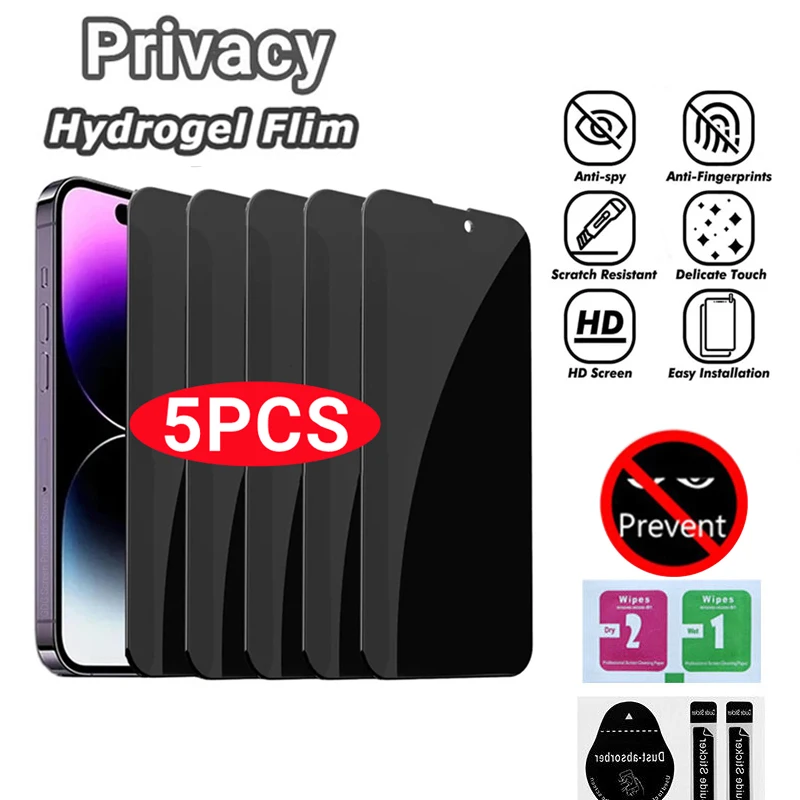 

1/2/3/4/5pcs High Definition Anti Peeping Phone Film for IPhone 15 14 13 12 11 Pro Max X XR XSMAX 8 7 Plus SE Screen Protectors