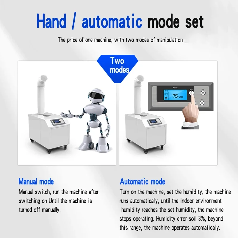 Humidificador Industrial de 3 kg/h, 6 kg/h, gran taller, supermercado, conservación comercial de verduras, Humidificador ultrasónico