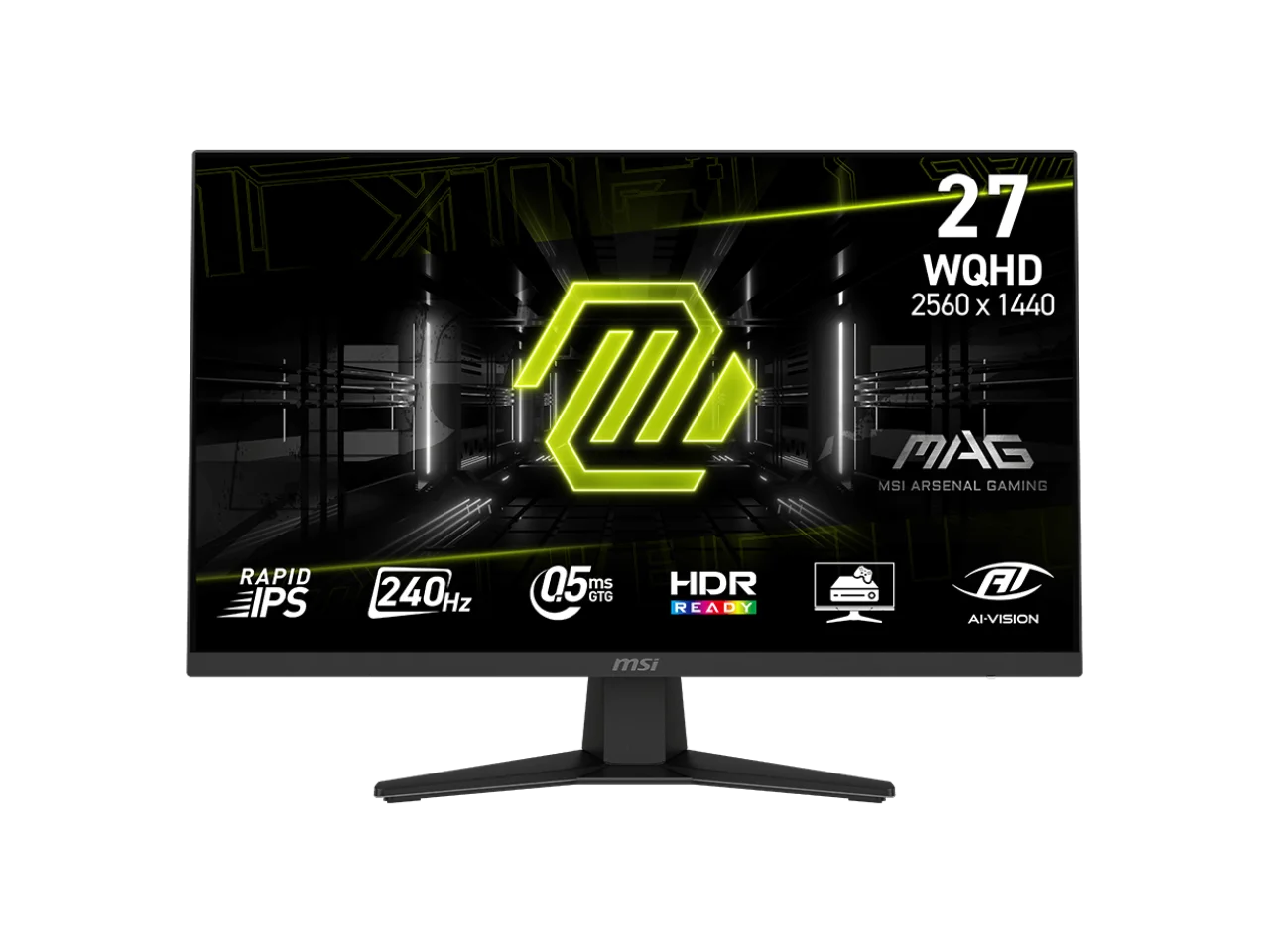 MSI 27'' WQHD 2K 1440P 240Hz IPS with AMD FreeSync Premium 0.5ms HDR Ready Computer Gaming Monitor MAG 274QF X24